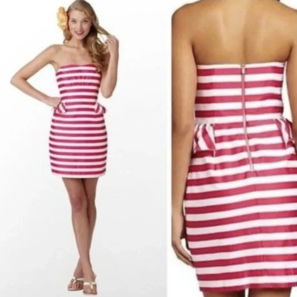 Lilly Pulitzer Azalea Swizzle Barbie Stripe Maybell Dress 8 - Picture 1 of 4
